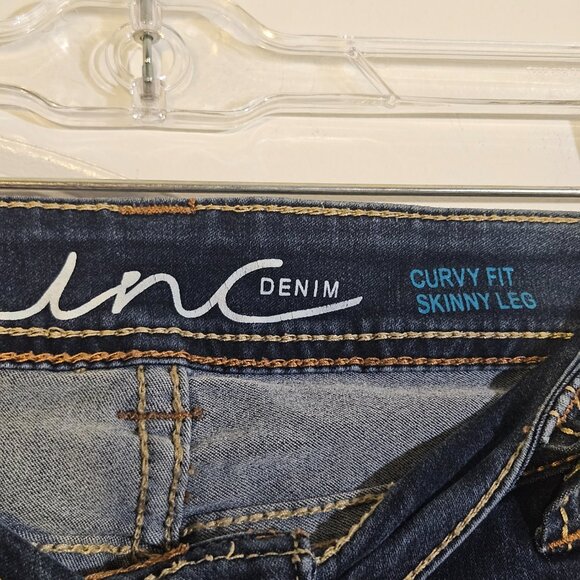 INC Women’s Jeans Size 4 Curvy Fit Skinny Leg Dark Wash Flattering Stretch Denim - Picture 2 of 7